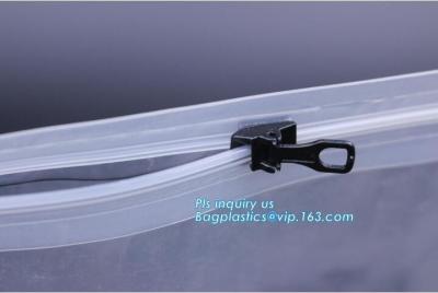 China metal packaging slider zipper bag, Slider Zipper PVC Pouch Clear Vinyl PVC Zip lockkk Bag, polyvinyl chloride material plas for sale