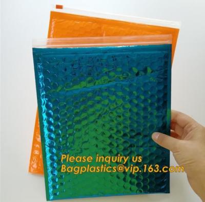 China Flat Envelopes Zip lock Bubble Bag, Low Price Most Popular Bubble Slider Bag,Plastic PE Material Mailer Slider Air Ziplo for sale