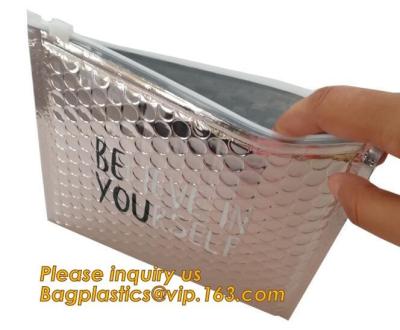 China Colored Zipper Slider Bubble Cosmetic Bag, Padded Zipper Bag, Milk bags, Envelopes, sachets, Mailer for sale