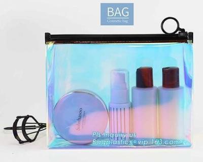 China quality slider zipper cosmetic pvc bags, mini plastic zipper cosmetic slider zip bags with print, Pouch Slider plastic Z for sale