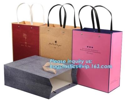 Chine L'emballage de détail de luxe imprimé d'Eco a tordu le sac à provisions de papier de poignée avec le logo à vendre
