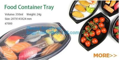 China Food container tray,Black 5 Compartment Food Packaging Blister Plastic Fruit Tray,blister plastic microwave food ovenabl for sale