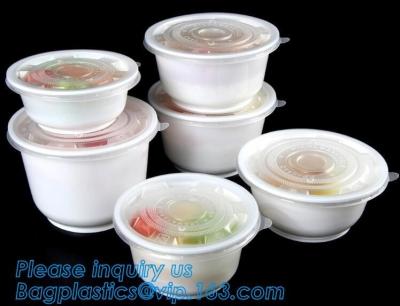 China Pp Round disposable cheap high quality plastic bowl with lid,disposable package PP new plastic salad food bowl with seal for sale