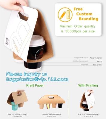 China Paper cup carrier, Custom Take Away 2 Drink Coffee Cup Carrier, Disposable Paper Cup Holder,cup holder/paper hot disposa for sale