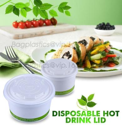 China PLA compostable lids, BPI certificated compostable coffee cup lid made in China, Coffee cup with CPLA lid for sale