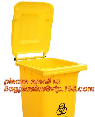 China Trash Can industrial trash bin, Control Liter HDPE Outdoor Plastic Trash Can plastic street waste bin with pedal, BAGPLA for sale