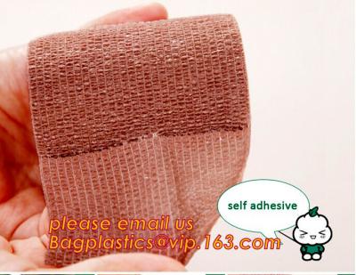 Cina Fasciatura elastica medica colorata della fasciatura coesiva autoadesiva non tessuta, che su misura medico della porcellana della fasciatura di schiocco di colore in vendita
