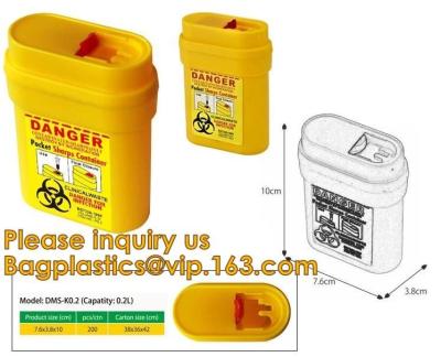 中国 店のための処分の鋭い容器は医学の無駄、安く使い捨て可能なプラスチック医学の鋭く安全な容器1Lを捨、 販売のため