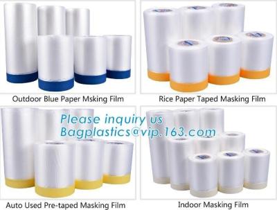 Chine Automobile de masquage attachée du ruban adhésif par papier de masquage de papier extérieure de film/film de riz pré attachée du ruban adhésif à vendre