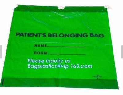 China Biodegradable LDPE material hotel laundry garment poly bag on roll,Packaging poly laundry bag with cotton string rope ha for sale