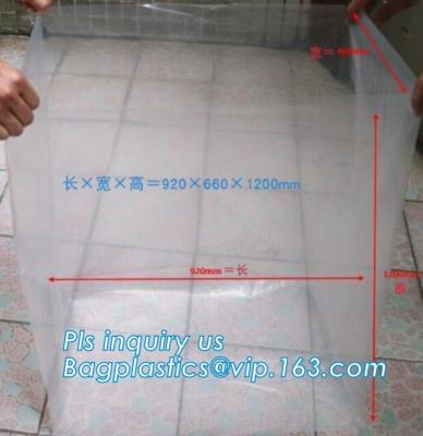 China A pálete plástica do PE descartável cobre o saco no rolo, PE plástico da tampa impermeável da pálete para Europallet 80x120x250 cm, BAGEAS à venda