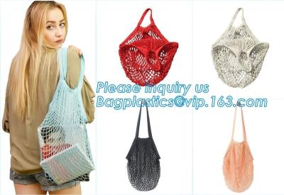 China Cotton Mesh Net bag Shopping Tote Bag for foods,reusable cotton mesh bag eco friendly supermarket shopper cotton net bag for sale