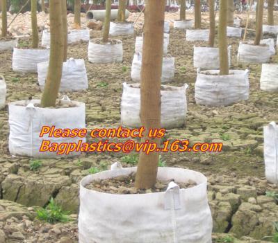中国 非編まれた1gal 2gal 3gal 5gal 7gal 10gal 20gal 30galの白く黒いPEのプラスチック植物の養樹園は排水の穴が付いている袋を育てます 販売のため