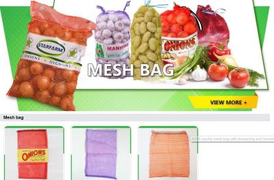 Chine sac engrenez le sac, les sacs en plastique 50kg de pomme de terre de filet de maille de raschel de PE, de HDPE maille pour le légume et fruit, oignon Drawstri de maille de Raschel à vendre