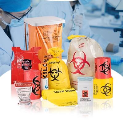 中国 生物分解性のAutoclavable Biohazardは生物的危険のポリエチレン材料を袋に入れます 販売のため