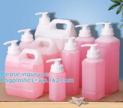 China Envase plástico del jarro del cuadrado, manija plástica de Juice Bottle Milk Bottle With del HDPE grande del galón para el agua de las bebidas en venta