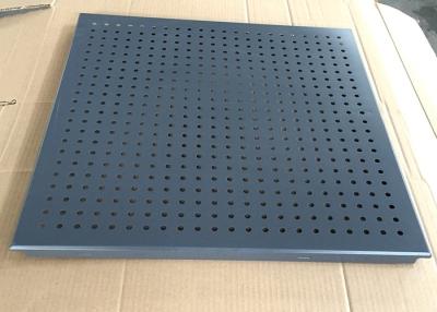 China Grey Color Clip Perforated Metal Ceiling , Perforated Acoustic Panels Dia 3.0mm for sale