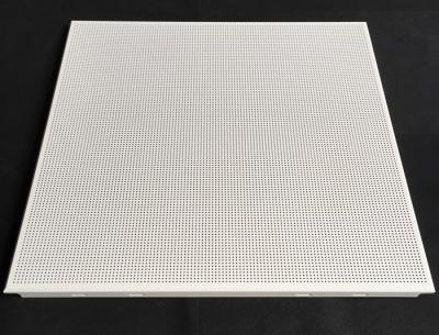China Fireproof Perforated Aluminum 0.7mm Thickness / Metal False Ceiling Tiles 600 X 600mm for sale