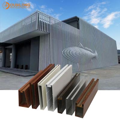 China V Shaped Open Aluminium Linear Metal Ceiling Space Visual Changing Wall Ceiling Decorative Panel for sale