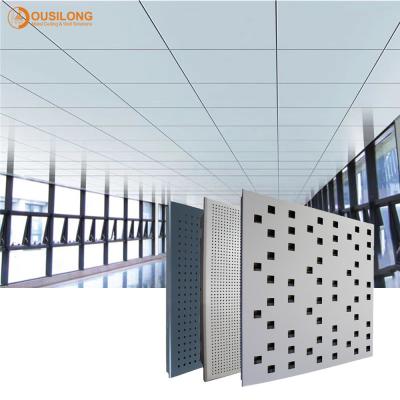 China Waterproof White Clip In Aluminum / Aluminium Ceiling Tiles Perforated Metal Ceiling Panel For Office for sale