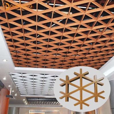 中国 特別な設計三角形のアルミニウム プロフィールは天井の装飾的な偽の金属の格子天井システムを中断した 販売のため