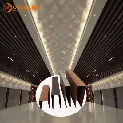 China Aluminium Suspended Metal False Plank Strip , Professional Factory For Aluminum Linear Strip Ceiling for sale