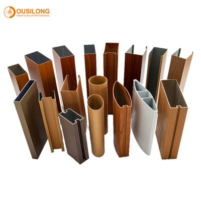 China Construction Suspended Metal Linear Baffle Strip Decorative Extruded Aluminium / Aluminum Profile Wall Ceiling Panel for sale