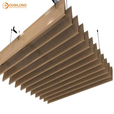 China Special Design Aluminum Profile Wood Plank Ceiling Panel Aluminium Extruded Suspended Metal Ceiling for sale