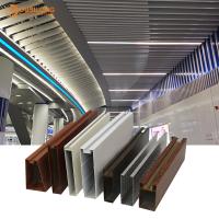 Linear Aluminium Metal Drop Ceiling Tiles Metallic 0.8mm Heat Transfer  Coating