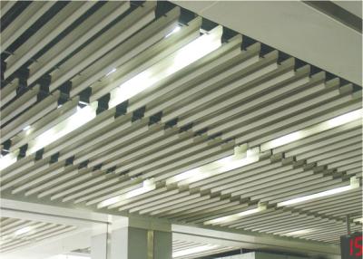 China Custom Made Decorative Suspended White Aluminium Baffle Ceiling ,  Architectural False Linear Metal Ceiling for sale