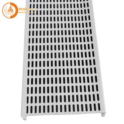 China Outdoor Windproof Aluminium / Aluminum Strip Ceiling Commercial Perforated S Shape False Ceiling Panel for sale