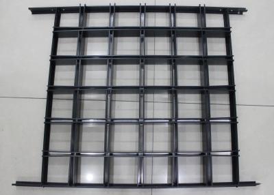 China Install with Black T bar Frame Metal Aluminum grid ceiling 600 x  600 Lattice for sale