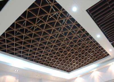 China Imitation Wood Like Metal Grid Ceiling / Various Optional Wooden Color Available for sale