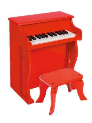 中国 真っ直ぐの赤ん坊のおもちゃの 25 のキーの木のピアノ小型赤い/黒 販売のため