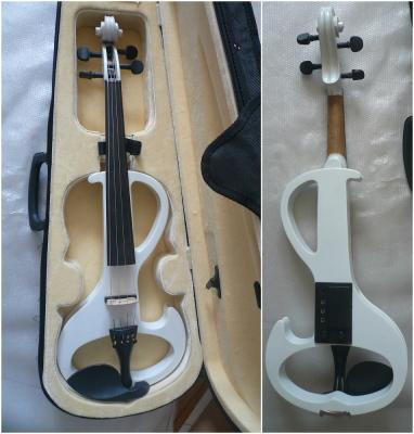 China Violín menor del mismo tamaño del estudiante de Melodie de los violines eléctricos sólidos blancos del Basswood en venta