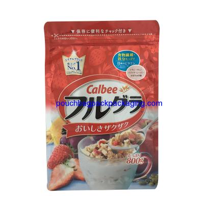 China Flat Bottom Gusset Bag zip on top for food packaging 800g or 850g for sale