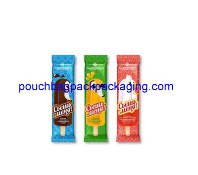 China Popular Popsicle Packaging pouch, printed ice cream pack back seal for sale