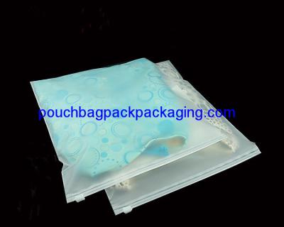 China Custom slide zip lock garment pack bag, printed slide zip lock pouch bag for sale