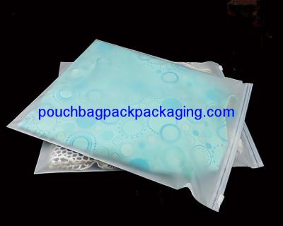 China Reclosable clear matt CPE zip seal bag, resealable slide zip seal garment poly bag for sale