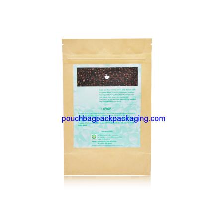 China High quality Kraft Paper bag with Zip Lock Bags for food packaging for sale