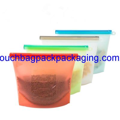 China Silicone Food Bag, silicon packaging bag reusable for vegetable pack of 4 for sale