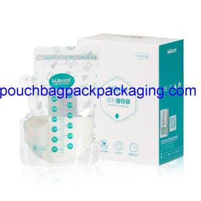 China 120 x 180 + 60 mm Breast Milk Storage Bag, 250 ml breast milk storage bag for sale