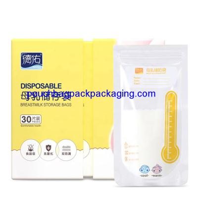 China Breast Milk Bags Thermal Sensor Shows when Milk is Frozen, Cold or Hot for sale