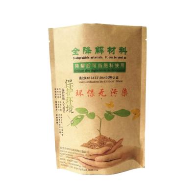 China 100% Biodegradable PBAT Bags Compostable Printing Biodegradable Food Packing Bag for sale