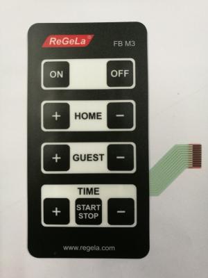 China Flatten Tactile Membrane Switch Panel With Silk Screen Print / Nine Keys for sale