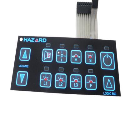China Capas impermeables táctiles de encargo del gráfico de los interruptores de membrana de los teclados de membrana en venta