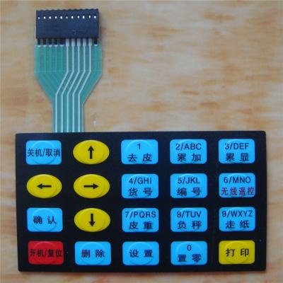 China Newest Colorful Polyester Material Tactile Membrane Switch Capacitive Touch Film for sale
