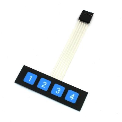 China Super Slim dominante del teclado extendido del panel de control del telclado numérico del interruptor de membrana de la matriz 1*4 4 en venta