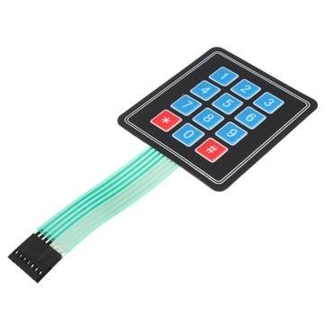 China Custom 4x3 Array 12 Keys Matrix Membrane Switches Keypads With Embossed Metal Buttons for sale