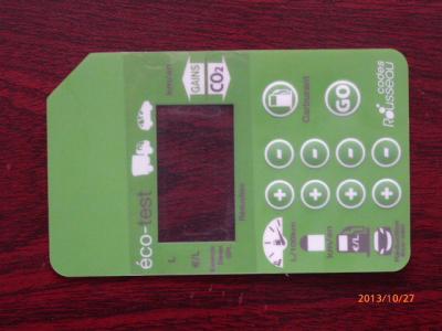 China Light Green PET LED Push Button Membrane Switch / Keyboard Mechanical Switches for sale